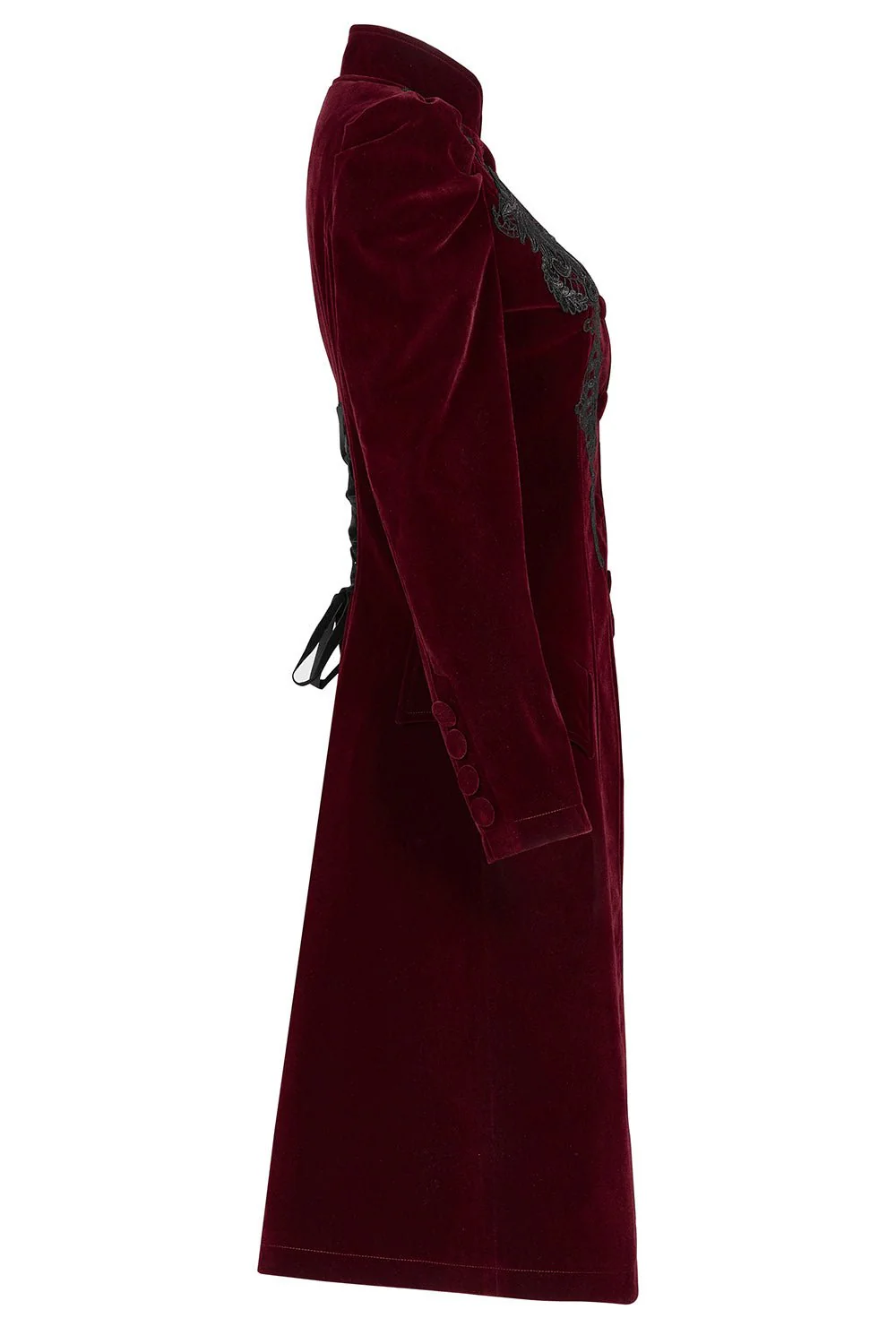 Bleeding Rose Velvet Coat [RED] - Image 7