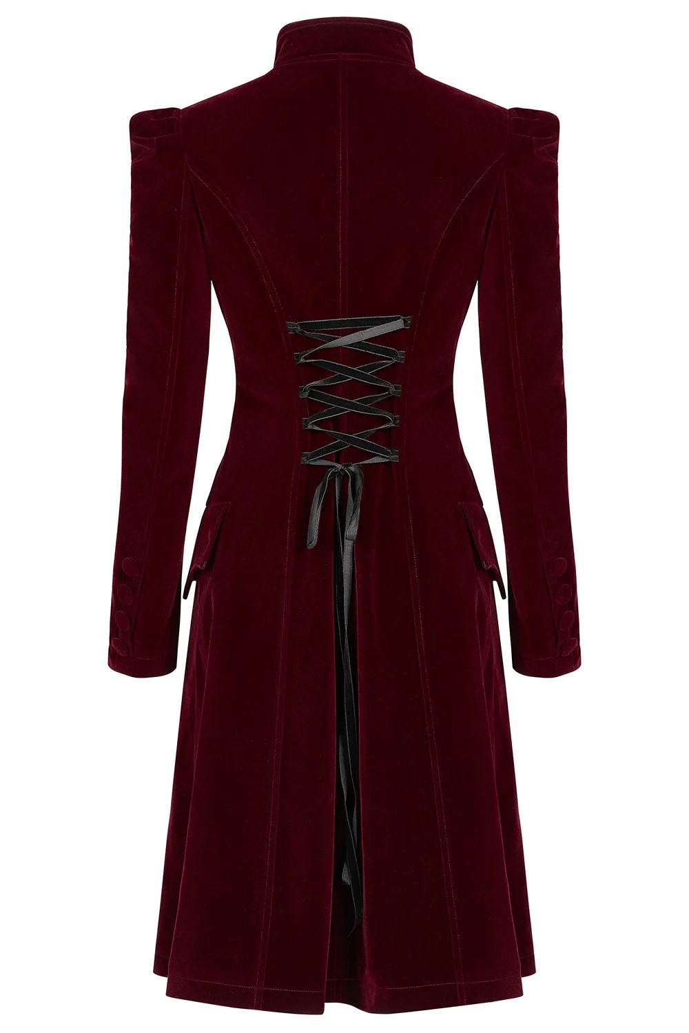 Bleeding Rose Velvet Coat [RED] - Image 8