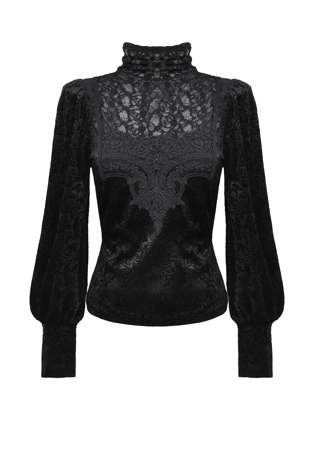 Blessed Be Victorian Goth Turtleneck Top - Image 7