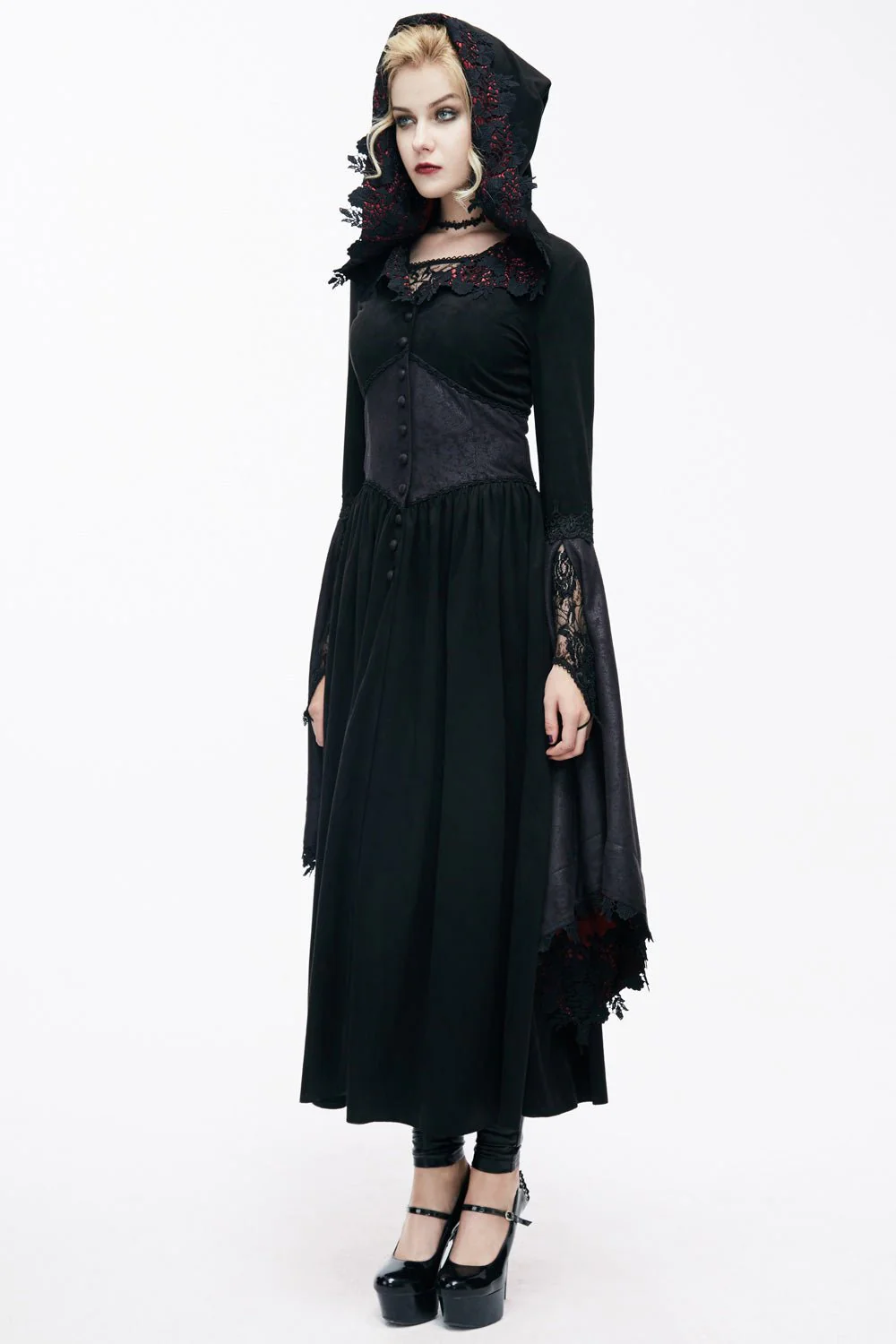 Blood Crimson Satin-Lined Cloak - Image 7