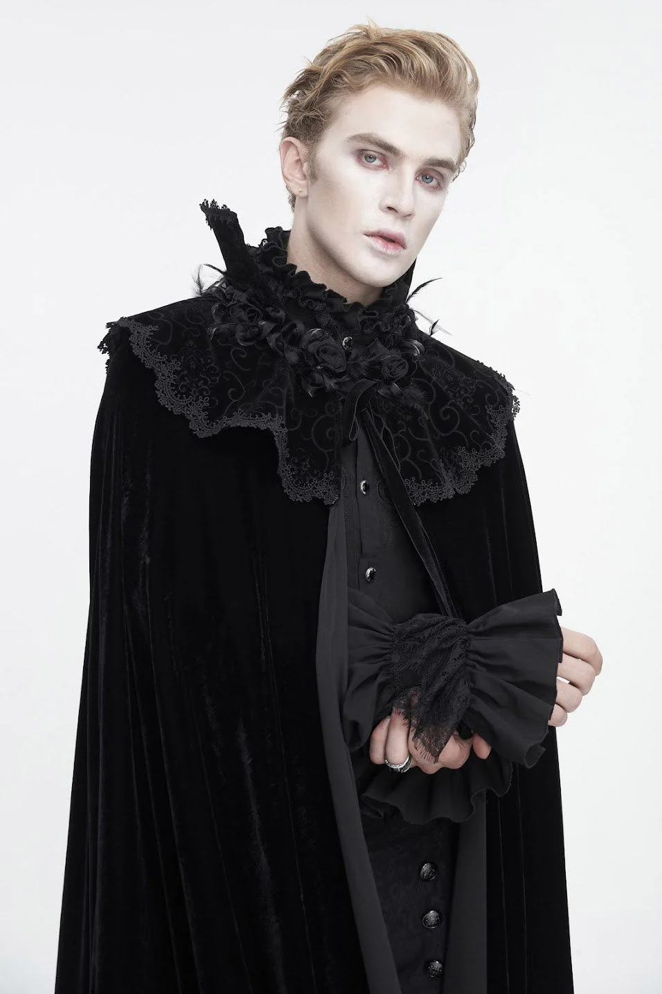 Blood House Black Velvet Cloak - Image 2