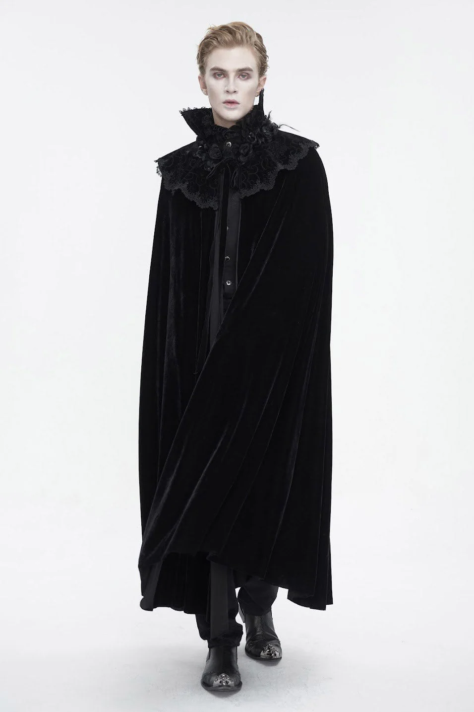 Blood House Black Velvet Cloak - Image 4