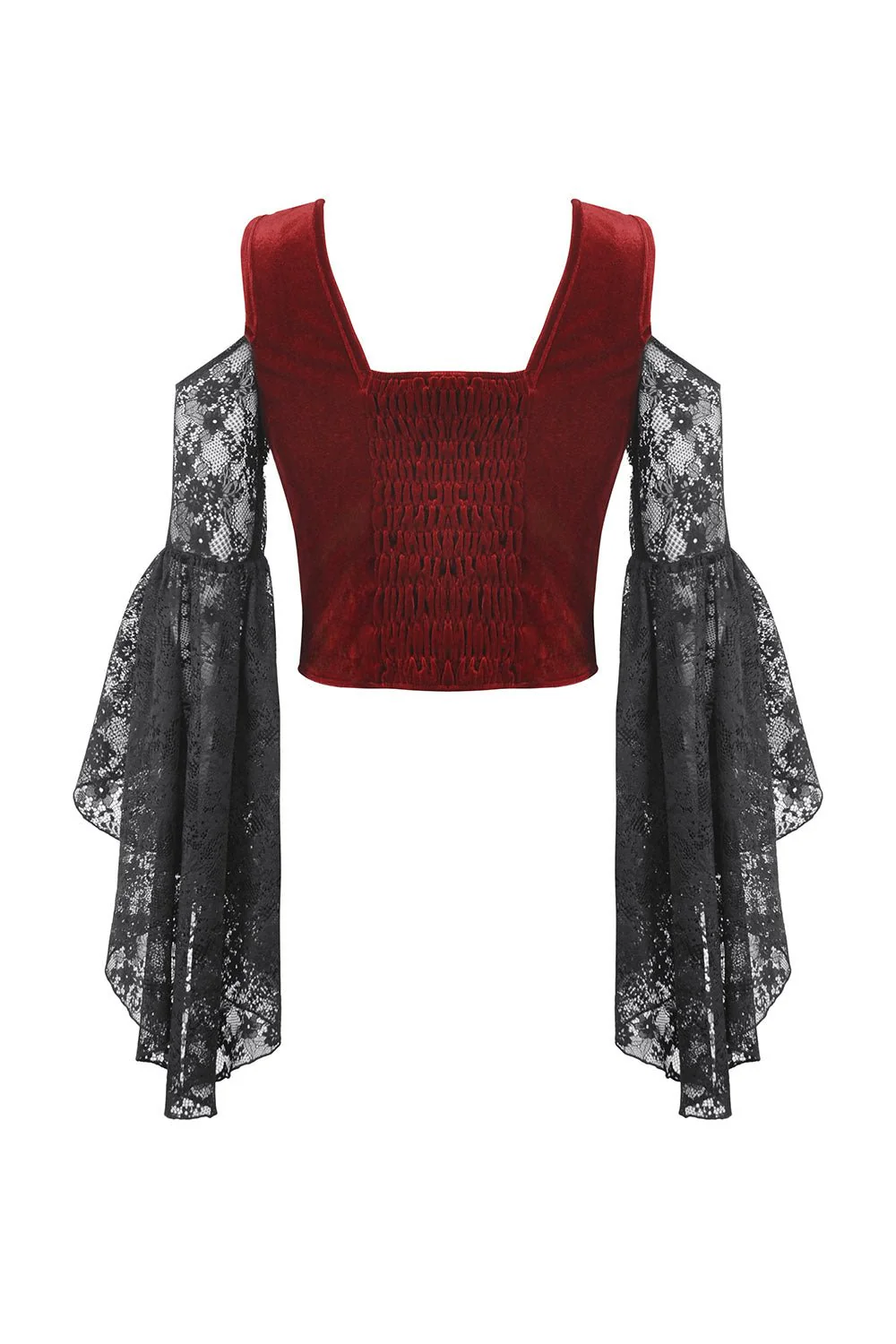 Blood Pact Embroidered Cold Shoulder Top - Image 8