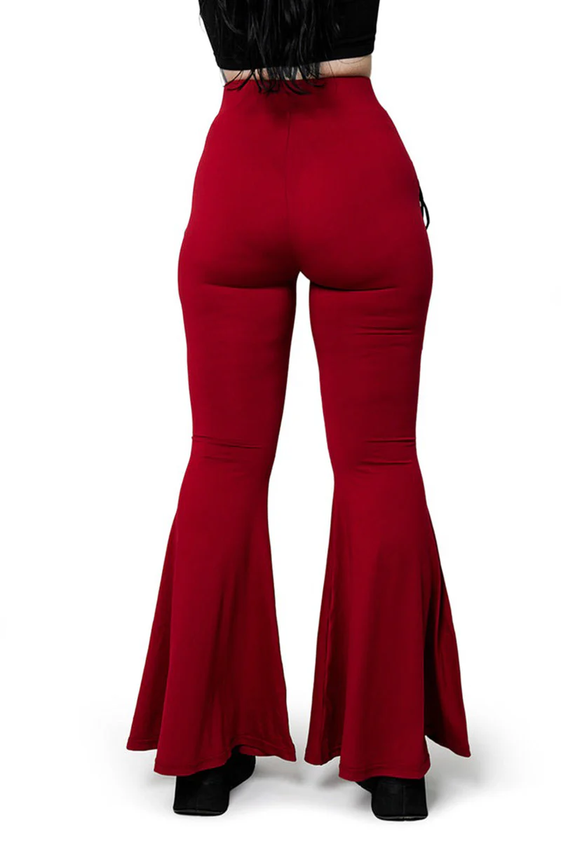 Blood Red Alice Flare Pants - Image 5