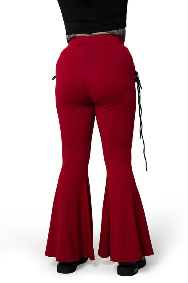 Blood Red Alice Flare Pants - Image 9