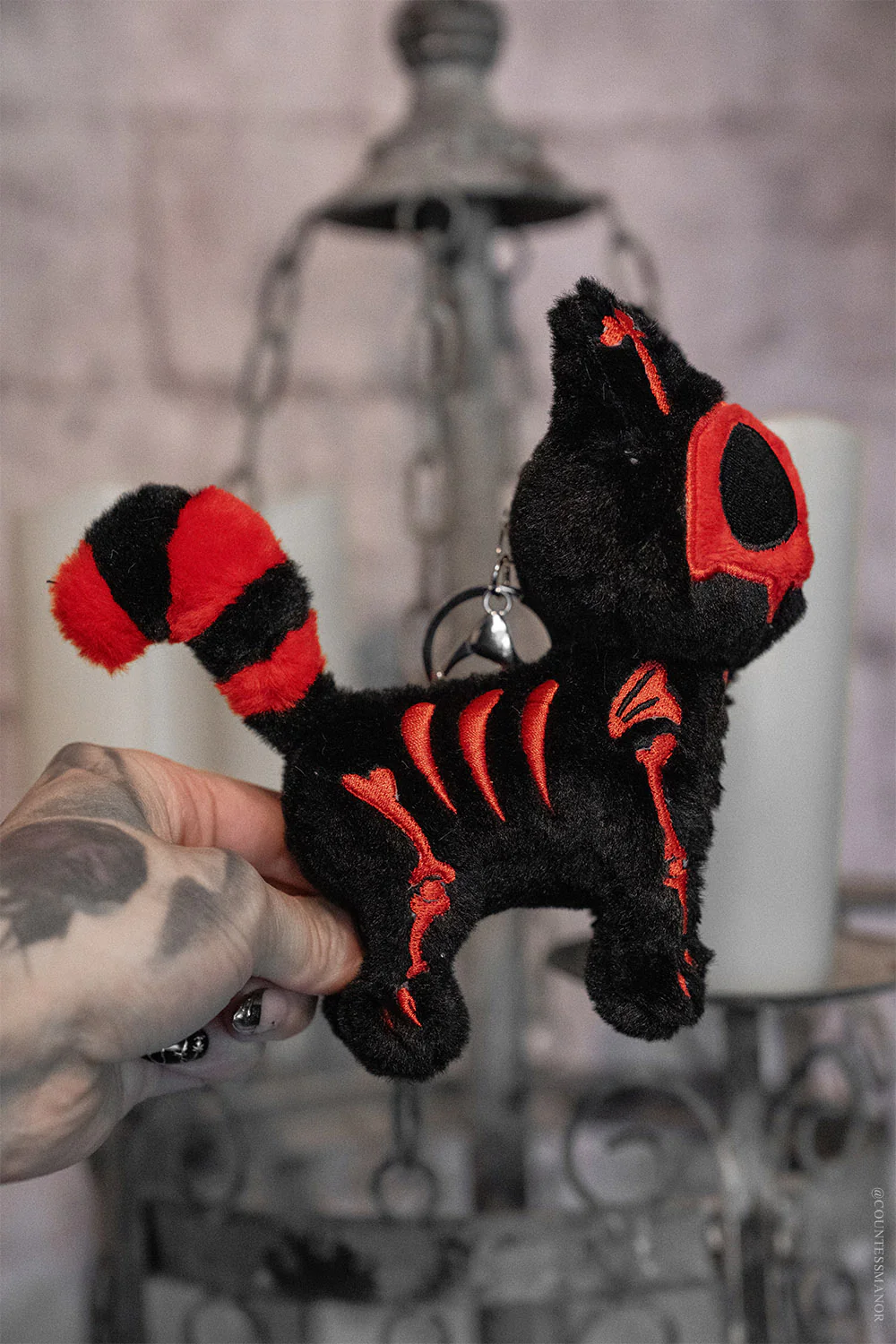 Blood Skelekitty Plush Keychain - Image 2