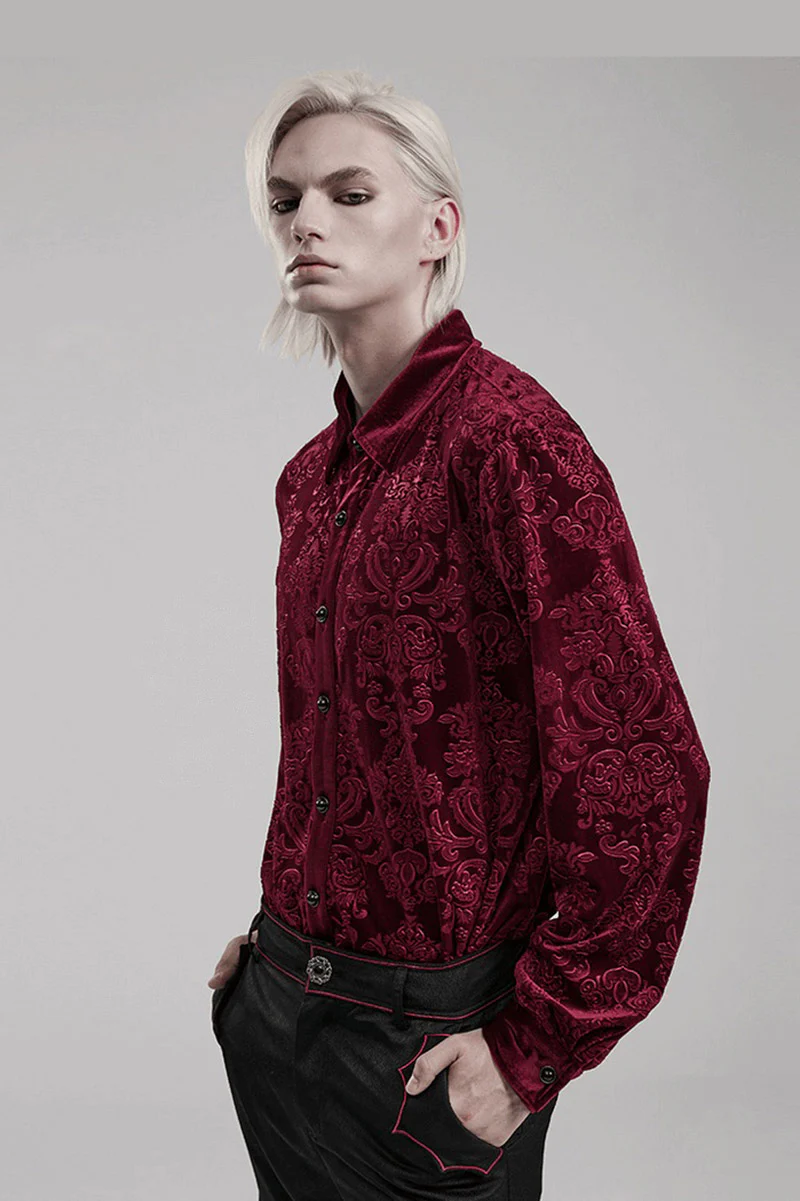 Bloodcrest Button-Up Shirt [Red] - Image 3