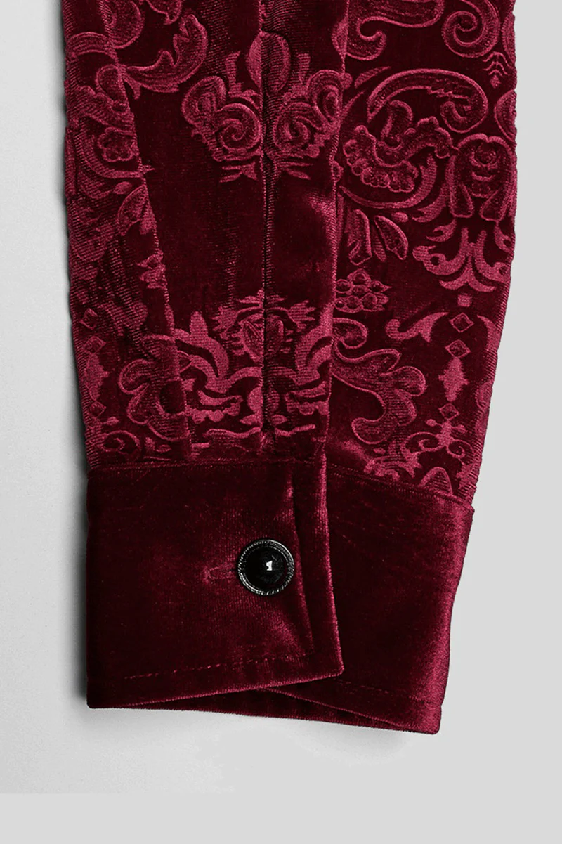 Bloodcrest Button-Up Shirt [Red] - Image 8