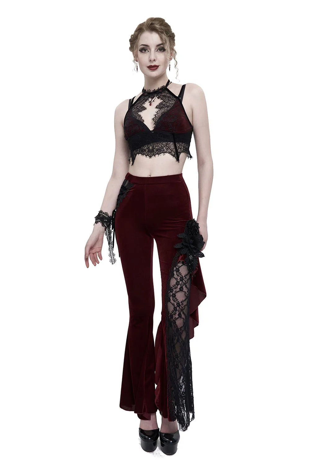 Blooddrop Velvet Crop Top - Image 6