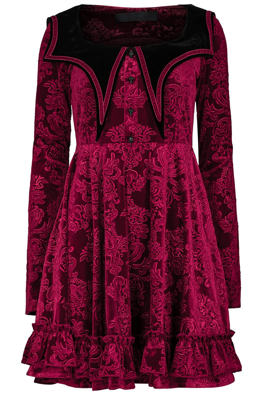 Bloodletting Velvet Dress [VAMP RED] - Image 7