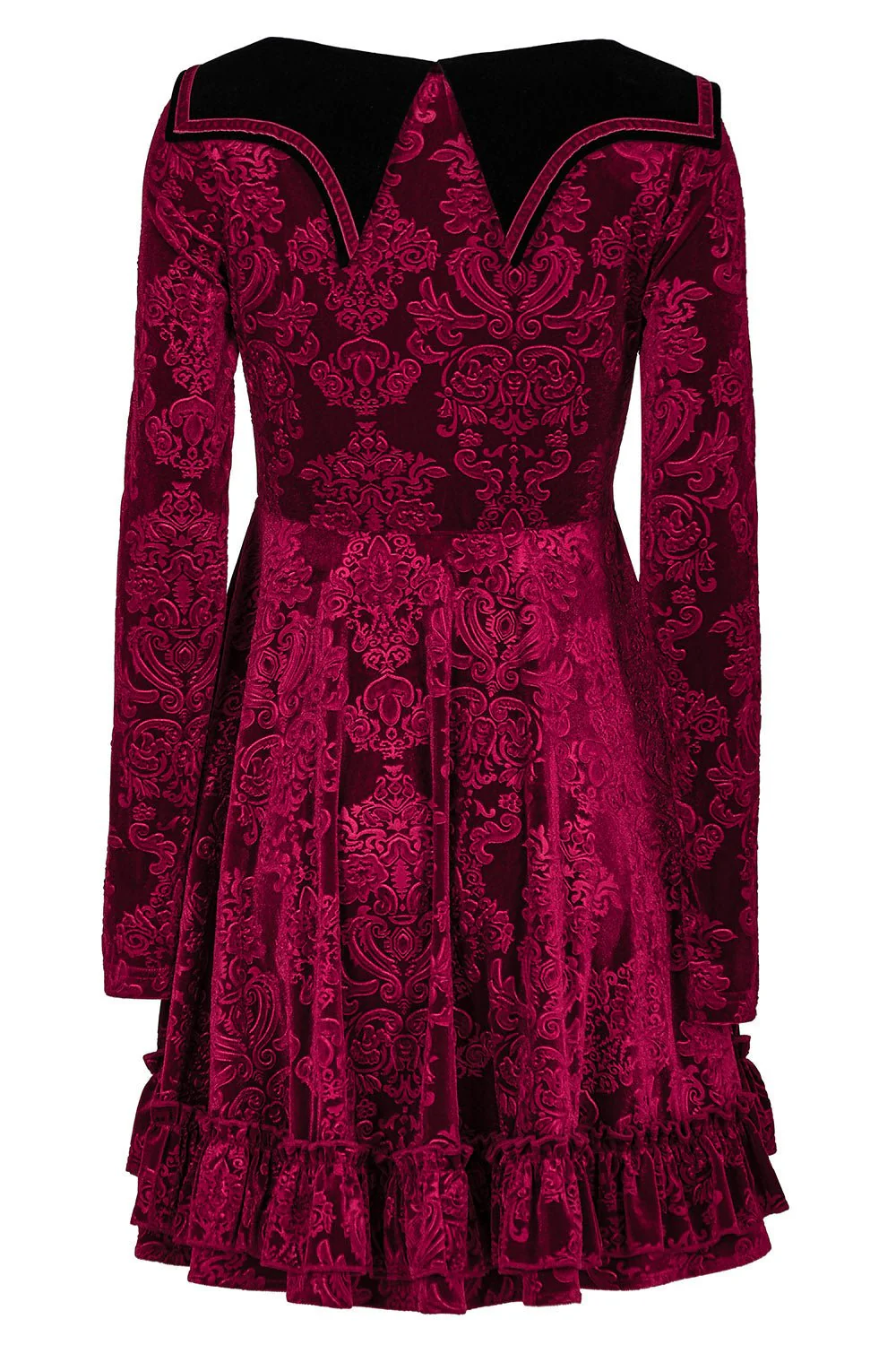 Bloodletting Velvet Dress [VAMP RED] - Image 9