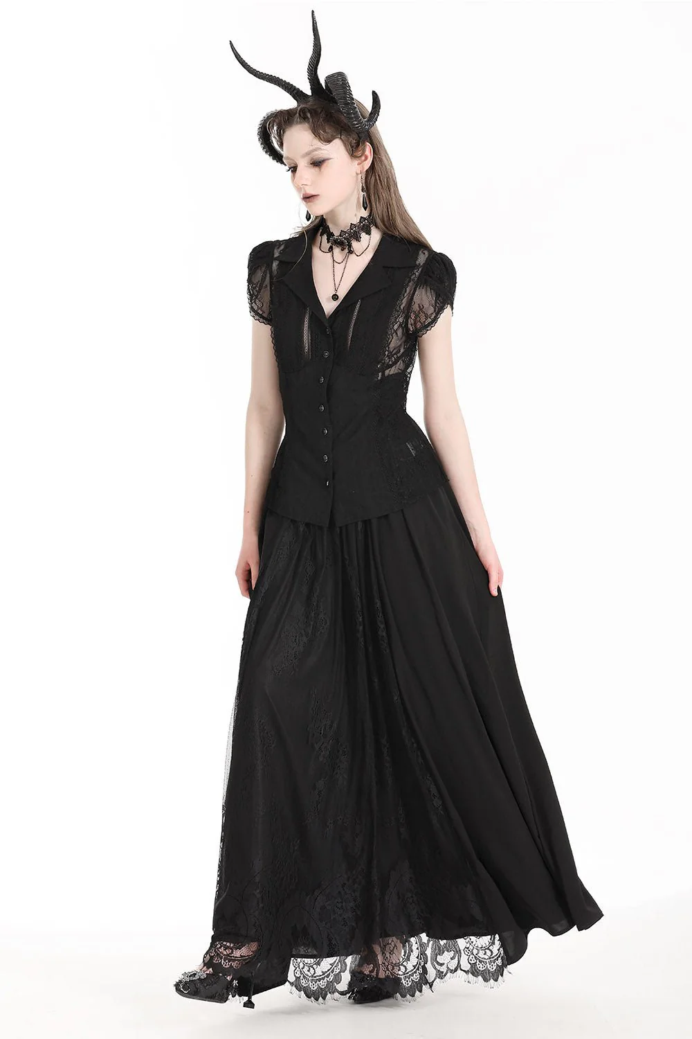 Bloodline Vampire Goth Maxi Skirt - Image 4
