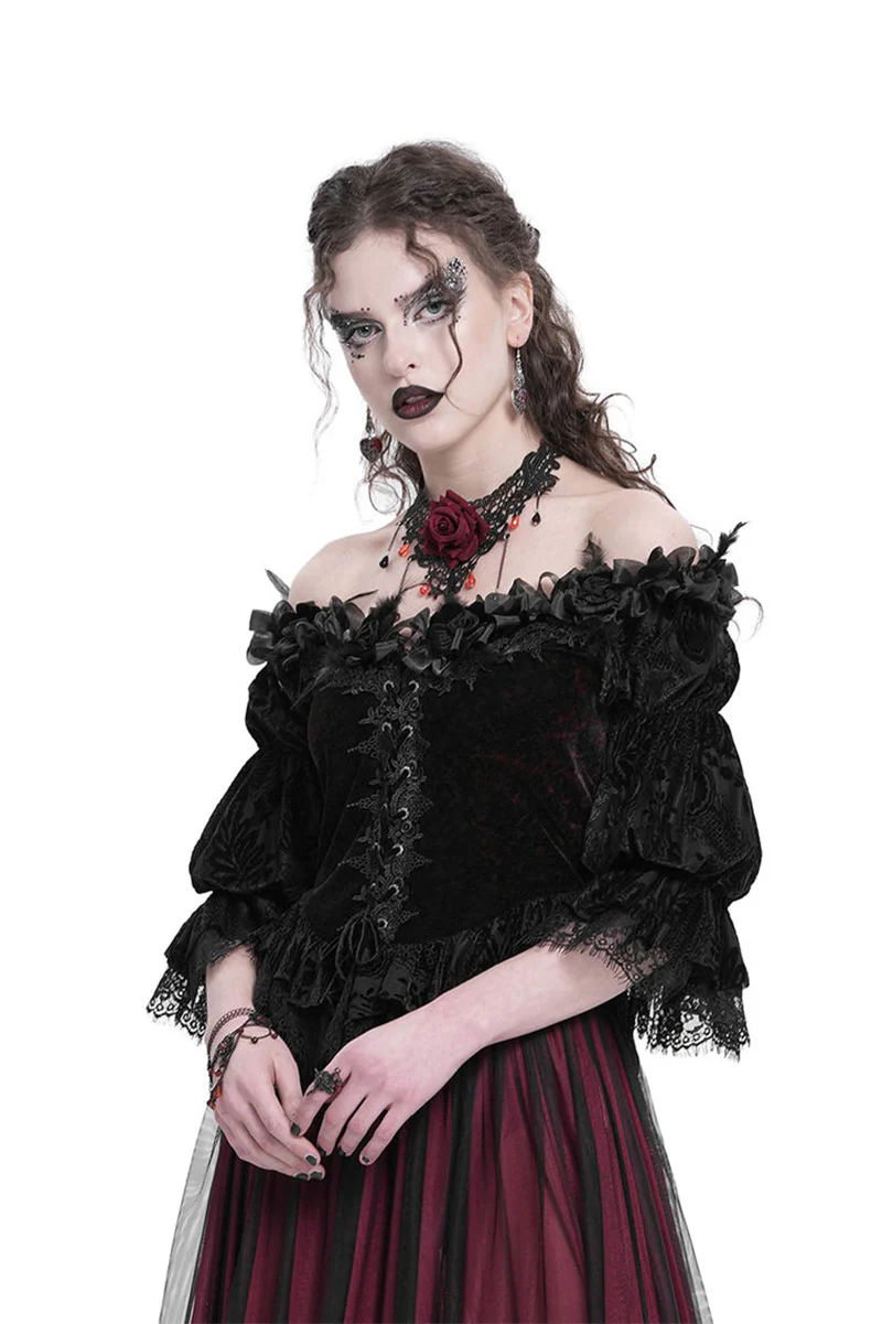 Bloodrose Off the Shoulder Blouse - Image 3