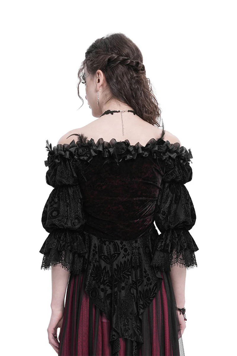 Bloodrose Off the Shoulder Blouse - Image 4