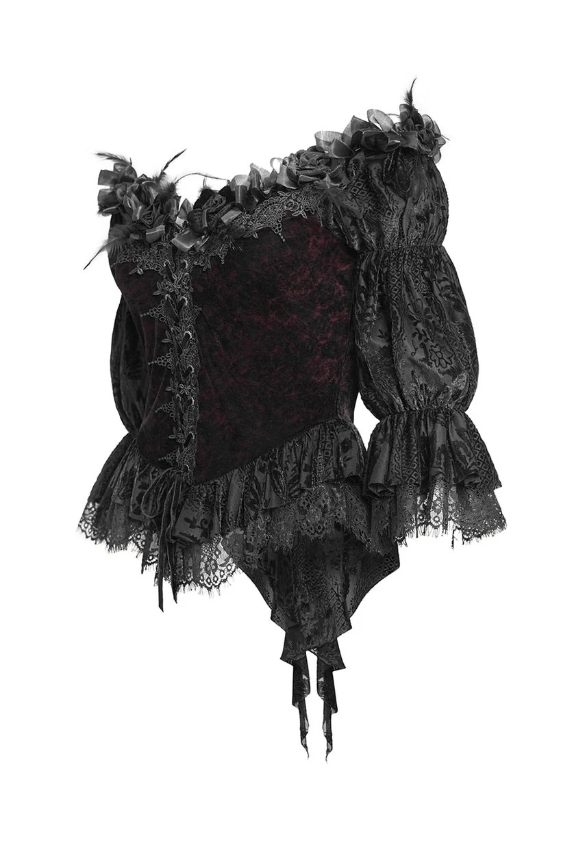 Bloodrose Off the Shoulder Blouse - Image 7