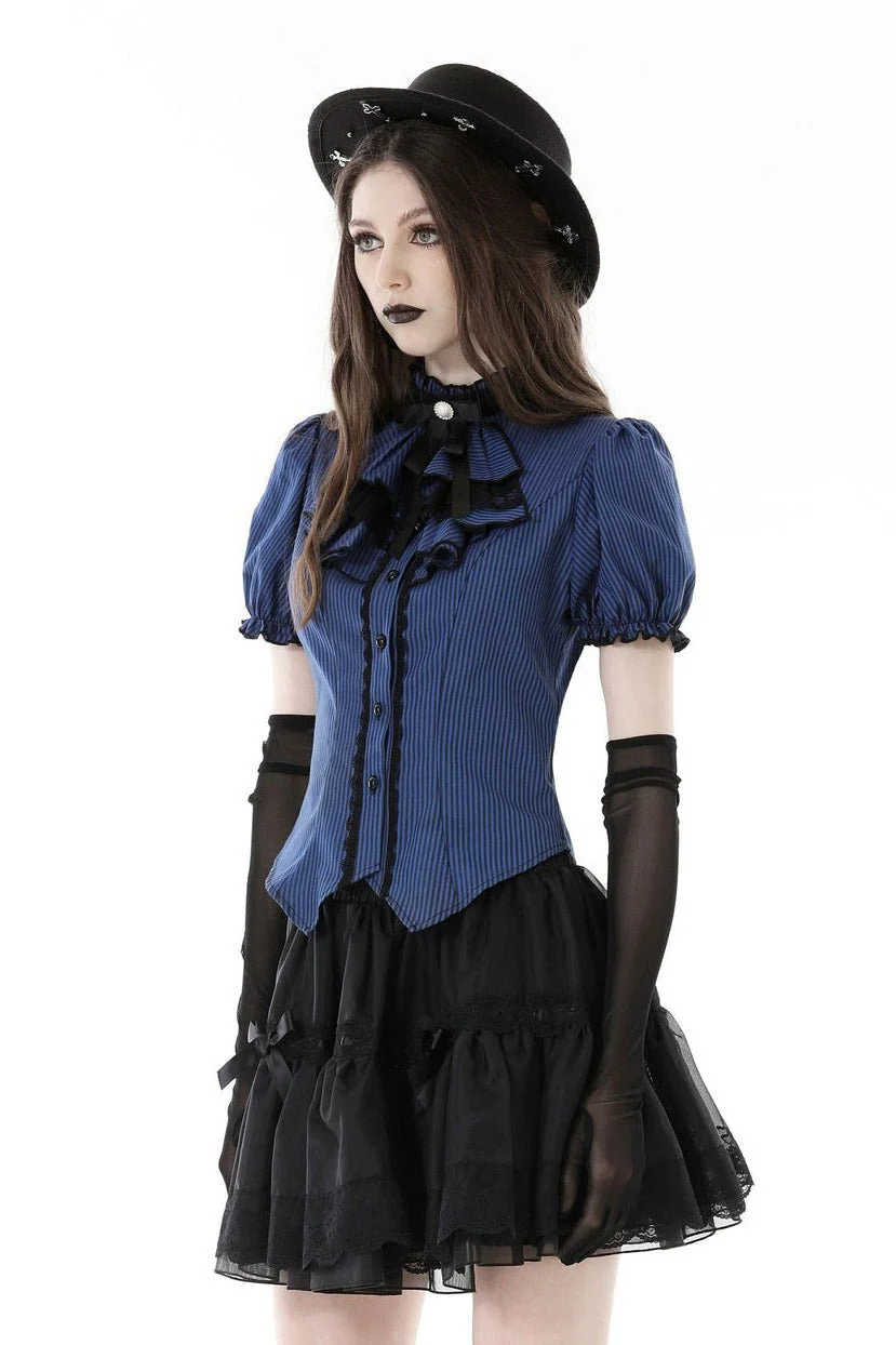 Blue Blood Edwardian Goth Blouse - Image 3