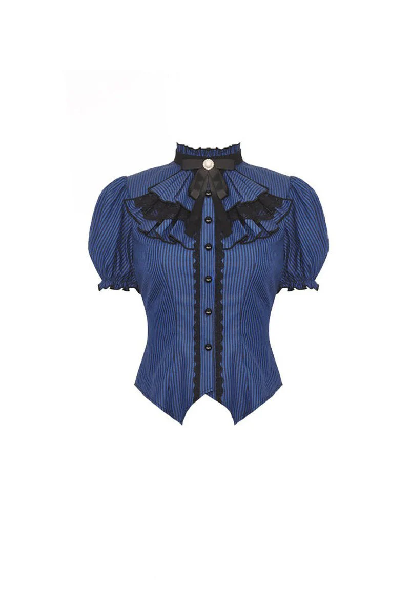 Blue Blood Edwardian Goth Blouse - Image 7