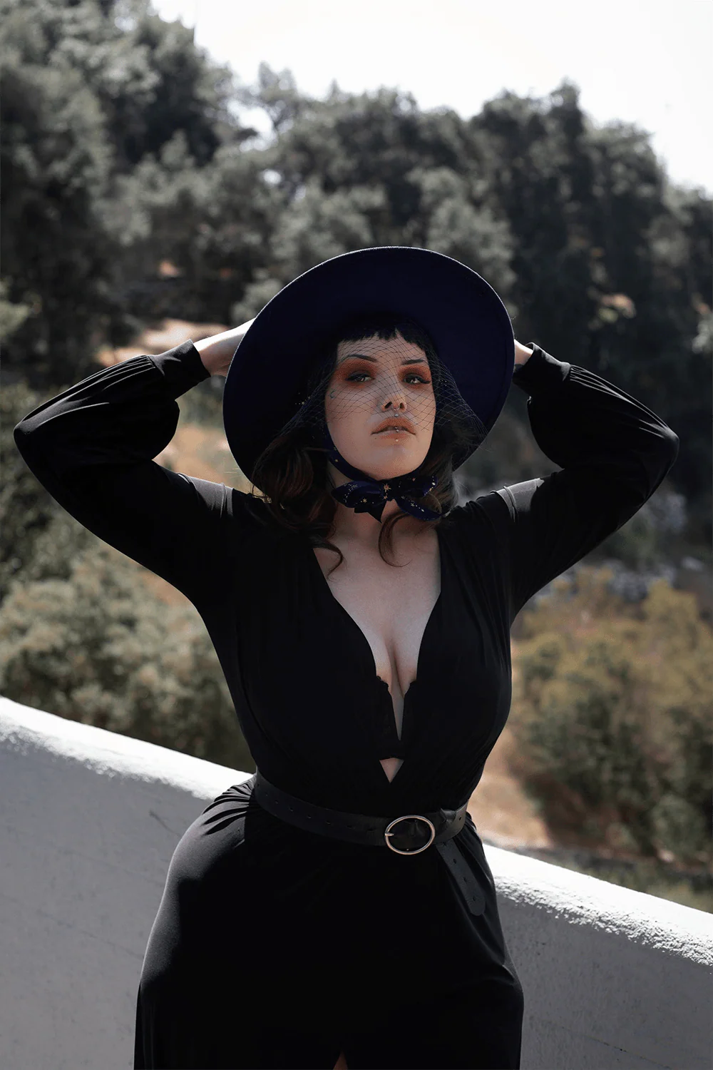 Blue Stargazer Veiled Hat - Image 6