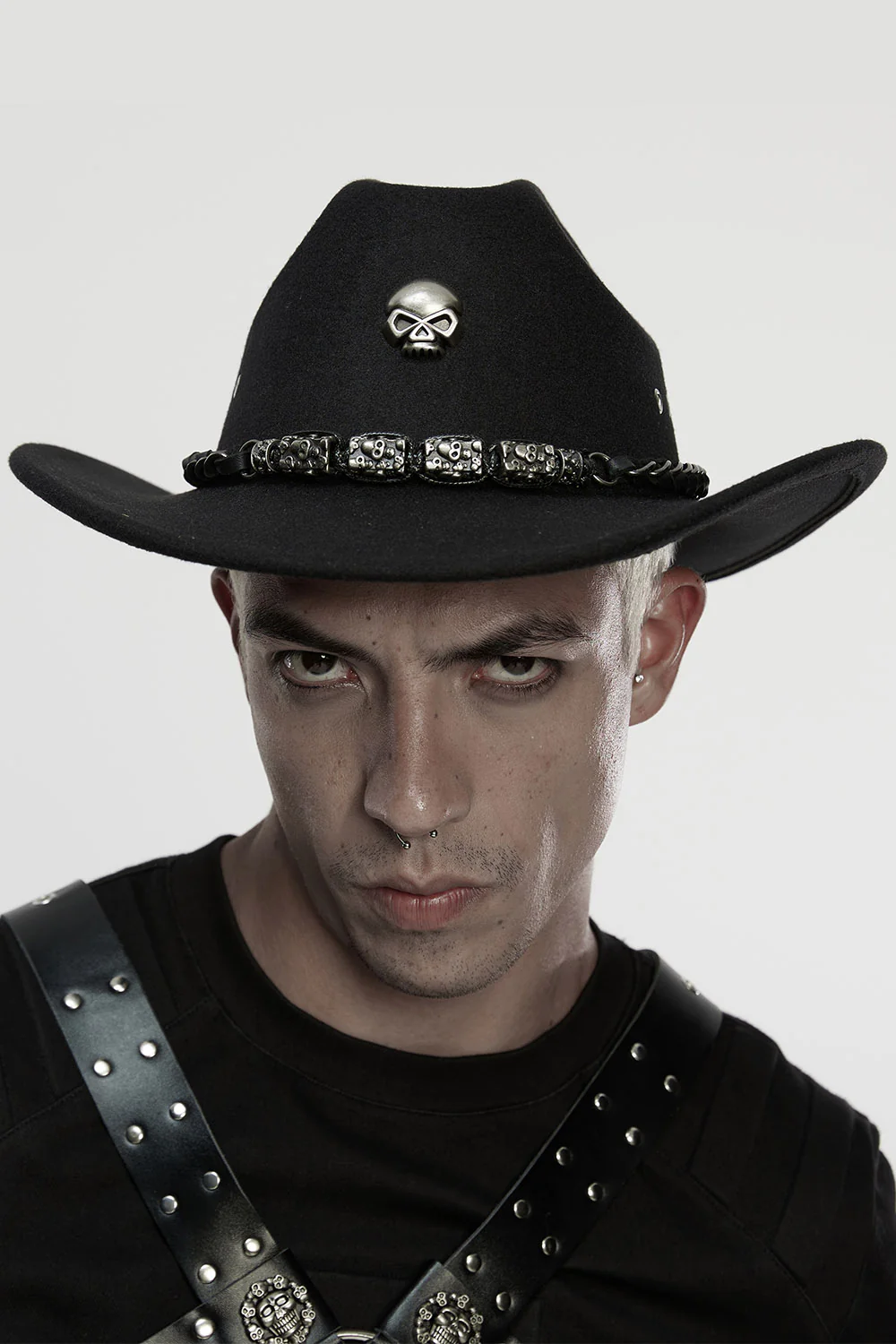 Bone Crown Western Goth Hat - Image 4