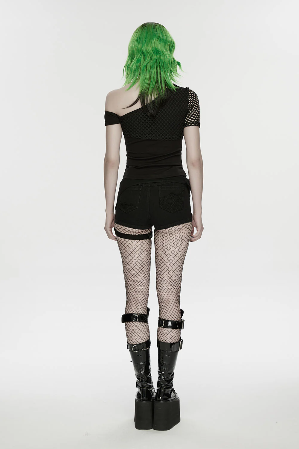 Boneash Shredded Shorts with Thigh Bag - Image 7