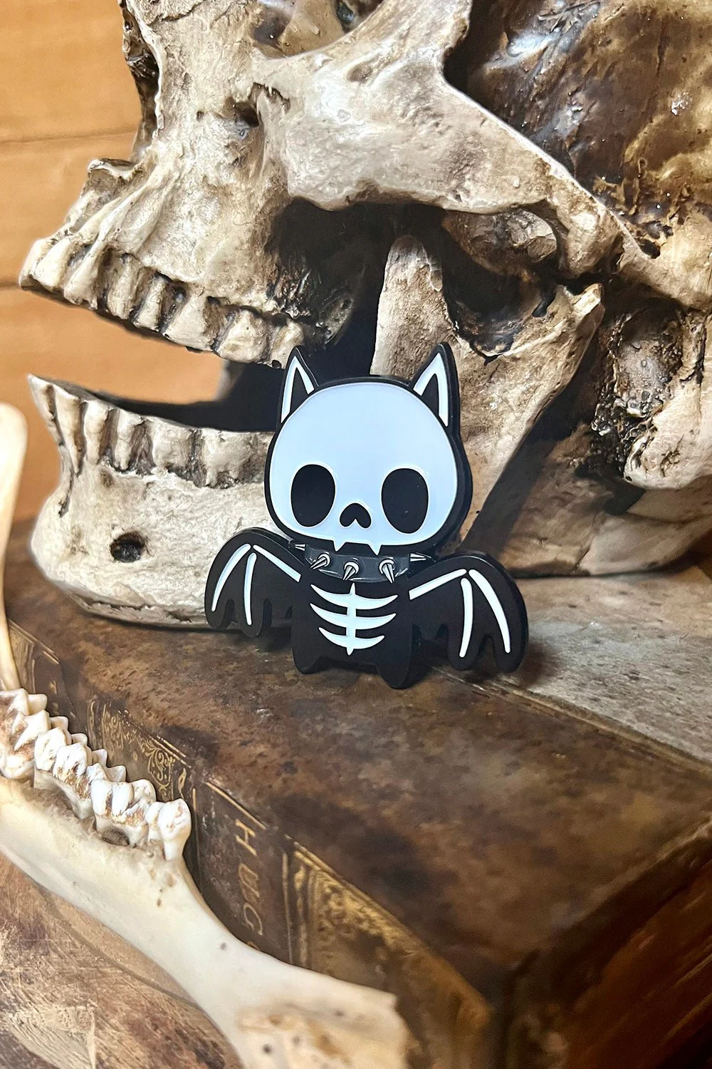 Bony Bat Enamel Pin - Image 2