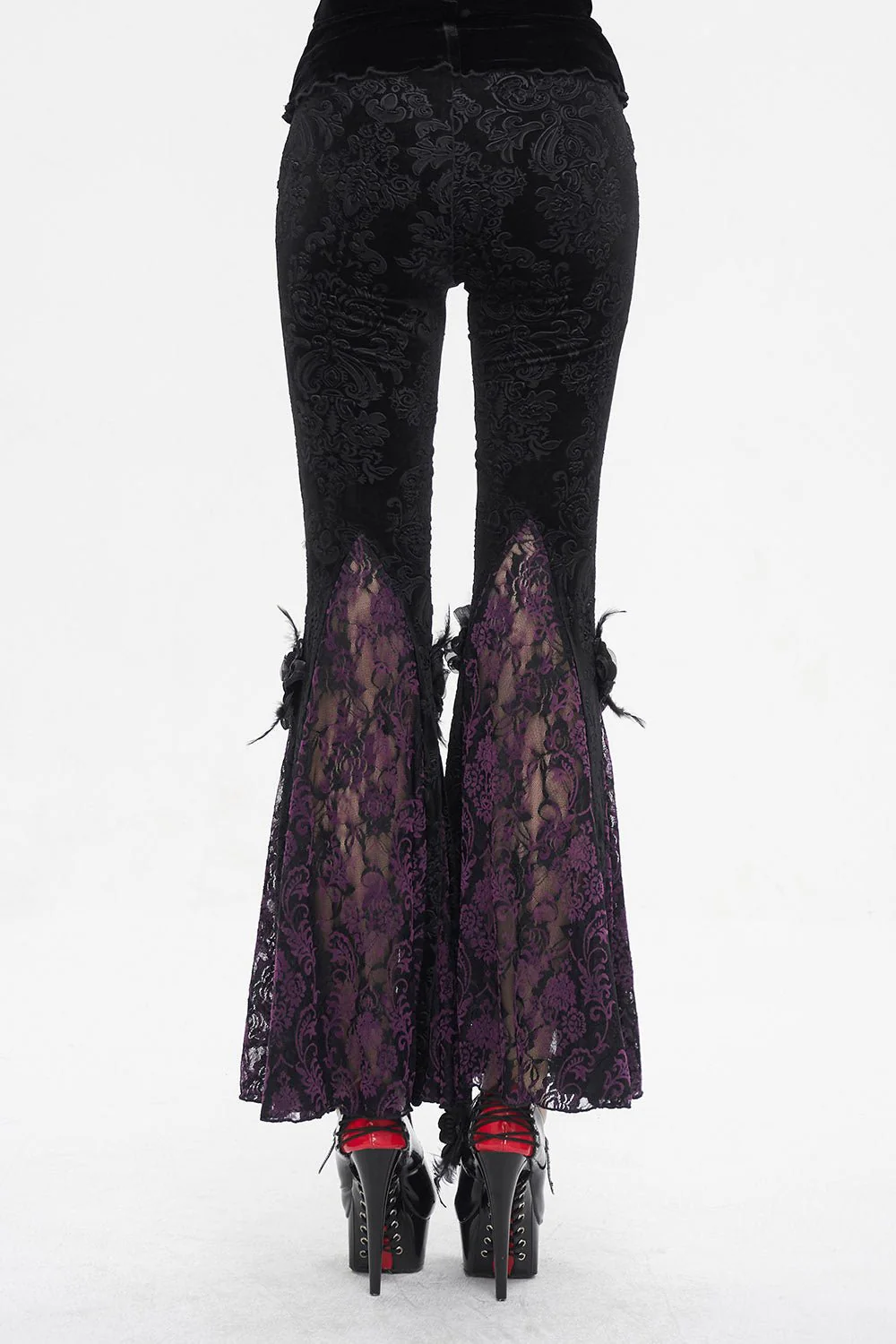Bordeaux Gothic Bell Bottoms [PURPLE] - Image 5