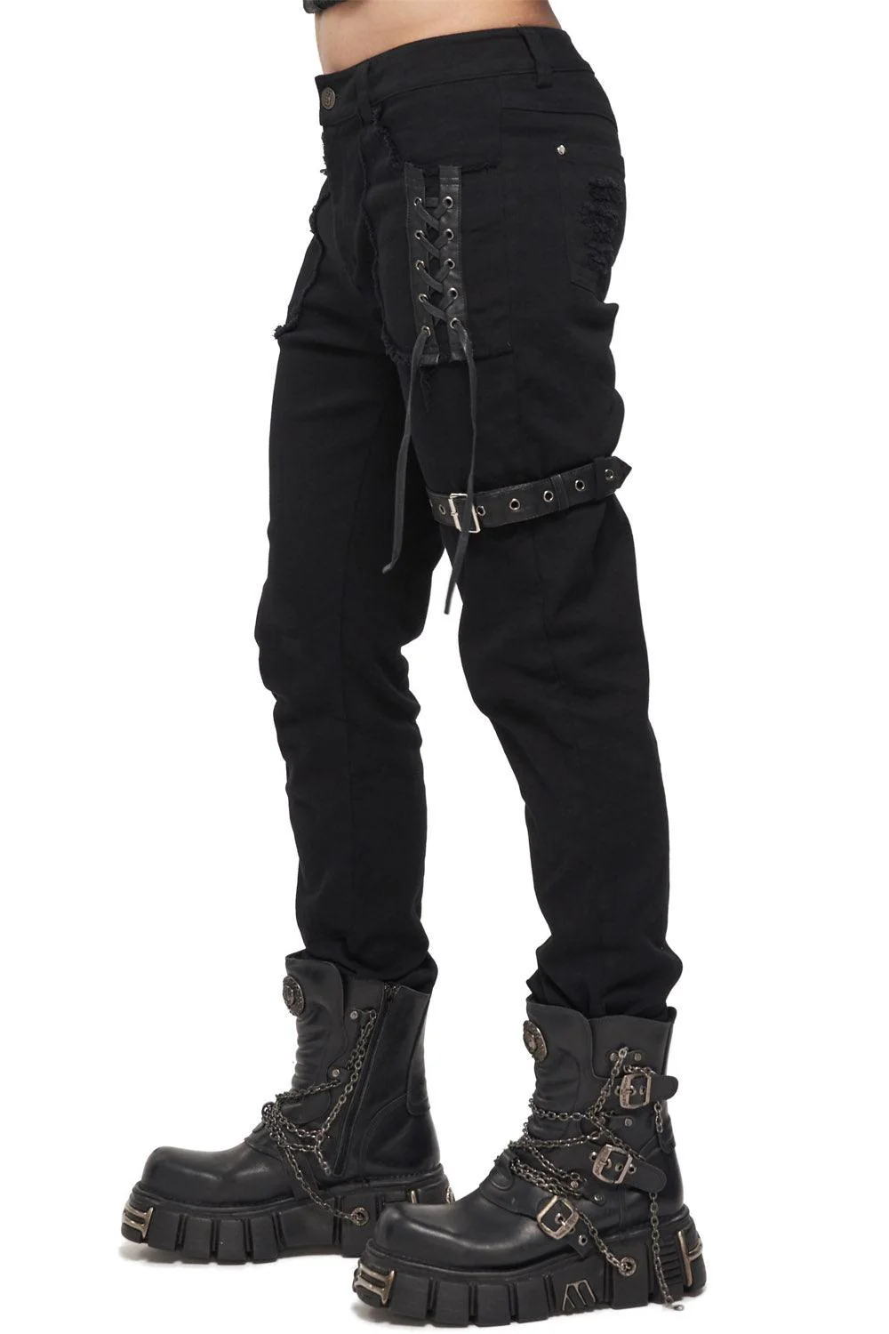 Born Villain Distressed Goth Pants - Image 4