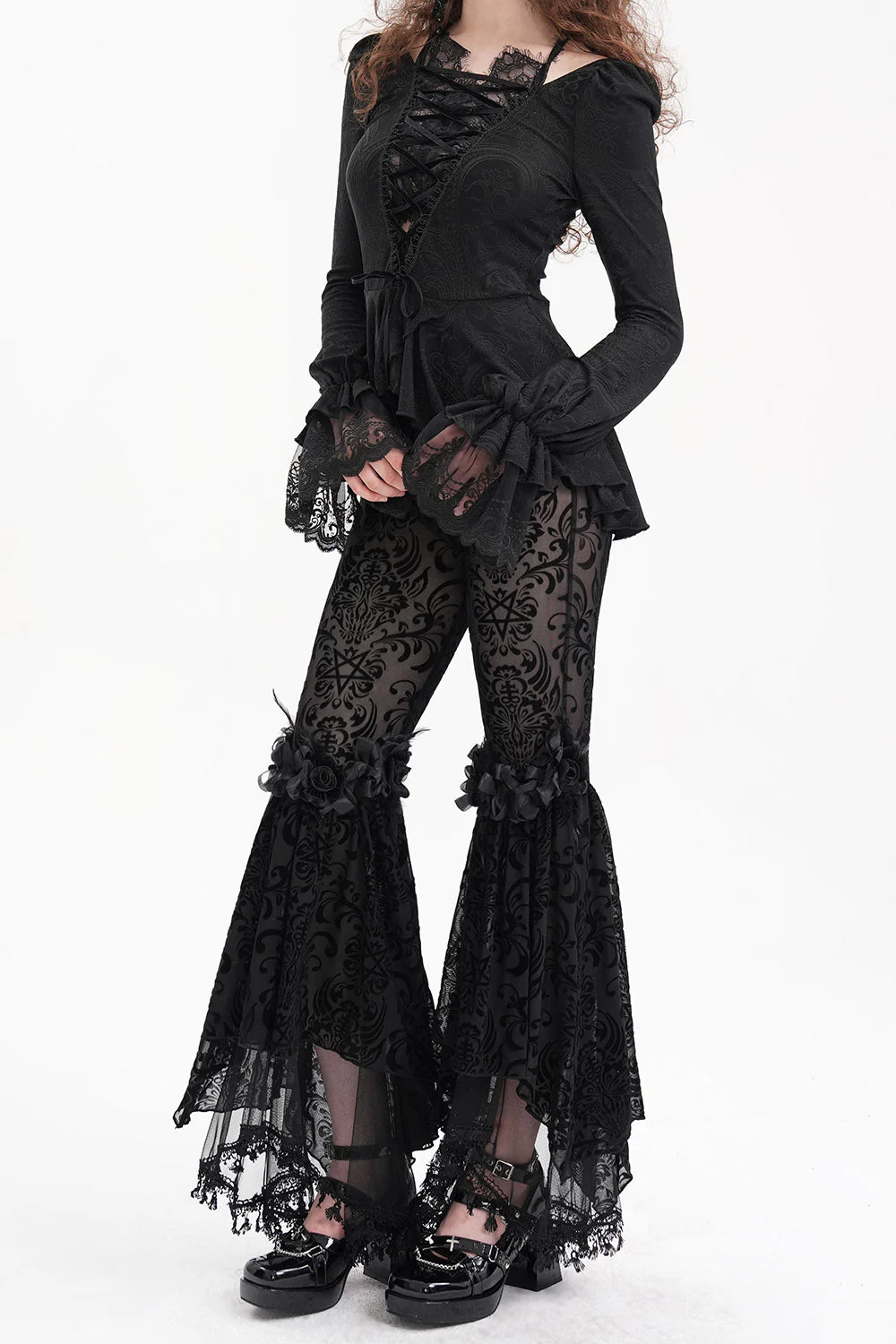Briar Rose Gothic Bell Bottoms - Image 6