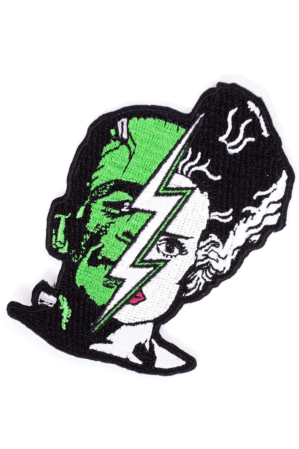 Bride of Frankenstein & Frankenstein Half Face Patch - Image 2