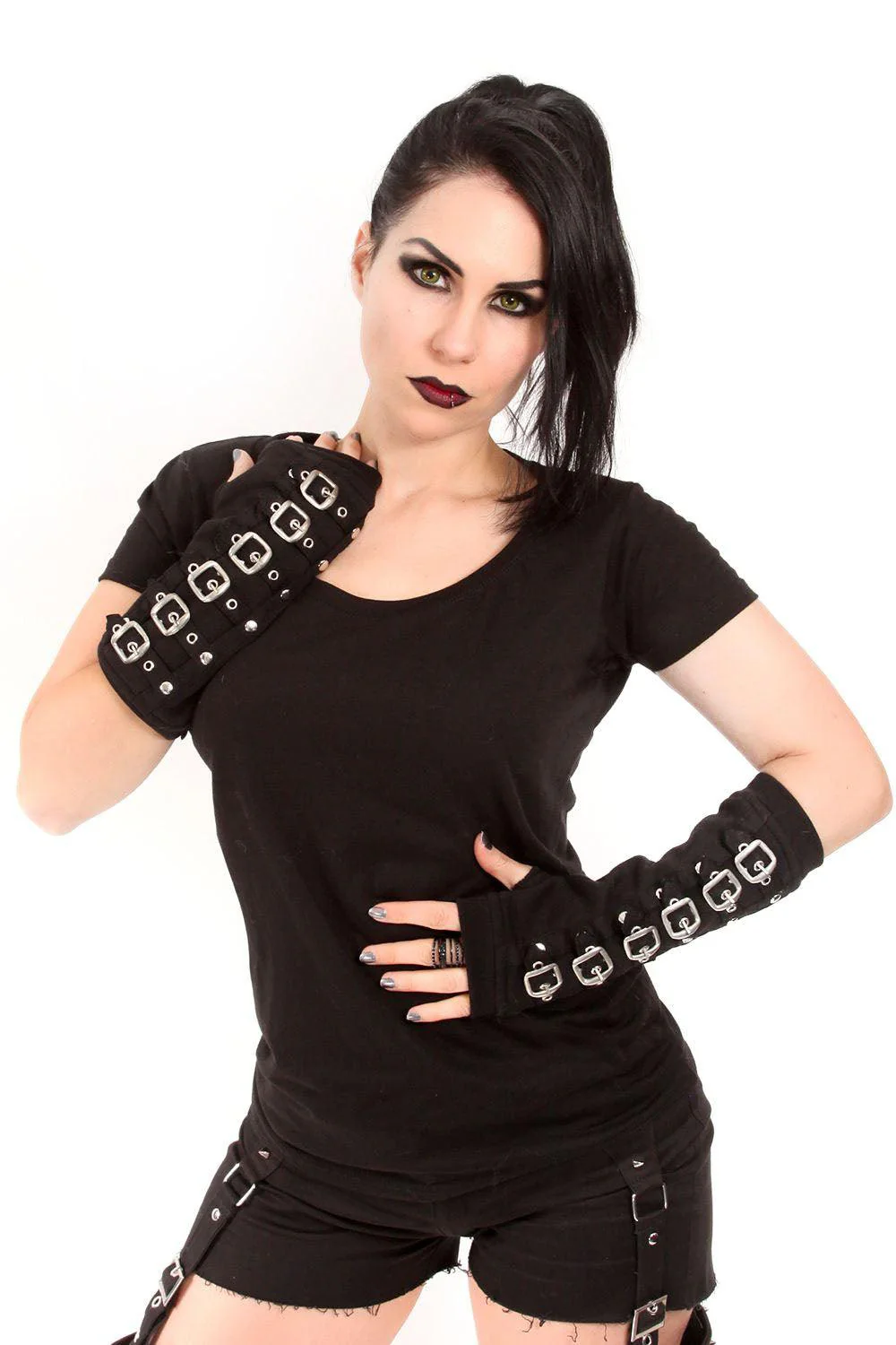 Buckle Armwarmers [BLACK/SILVER] - Image 2