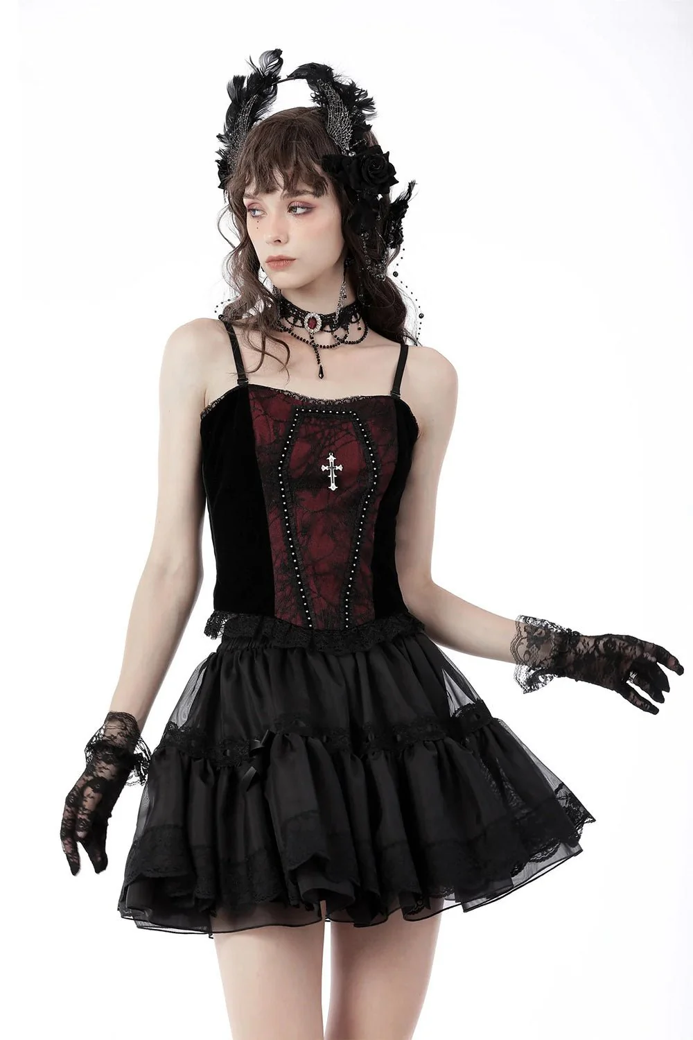 Burgundy Blood Ruffle Top - Image 3