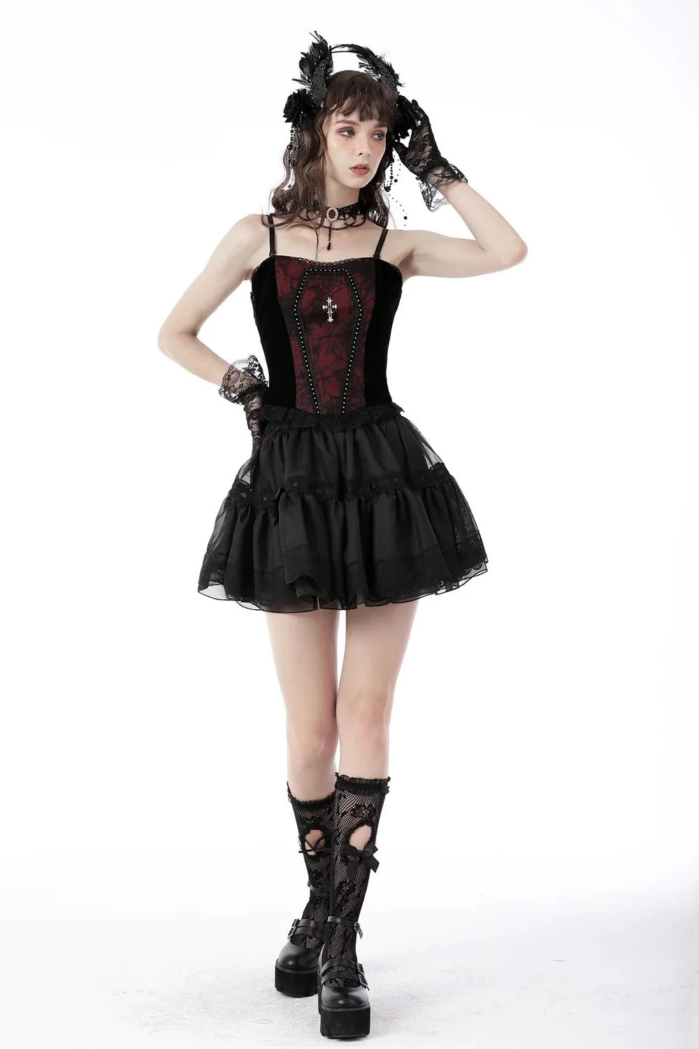 Burgundy Blood Ruffle Top - Image 4