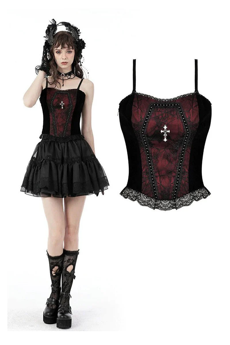 Burgundy Blood Ruffle Top - Image 6