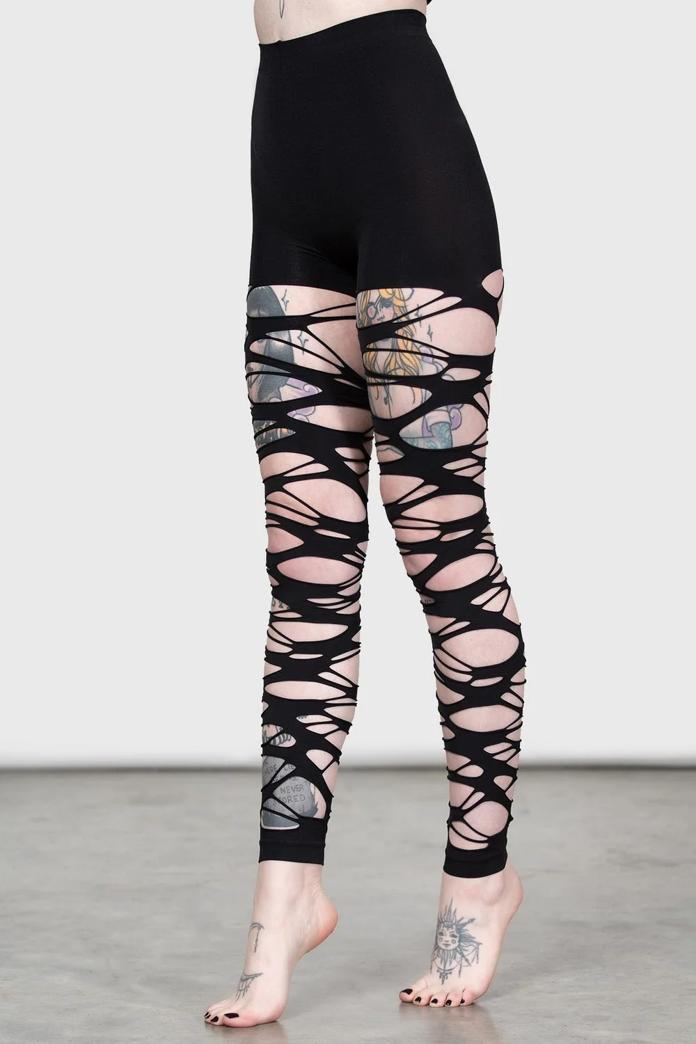 Carved Up Slashed Tights - Image 4