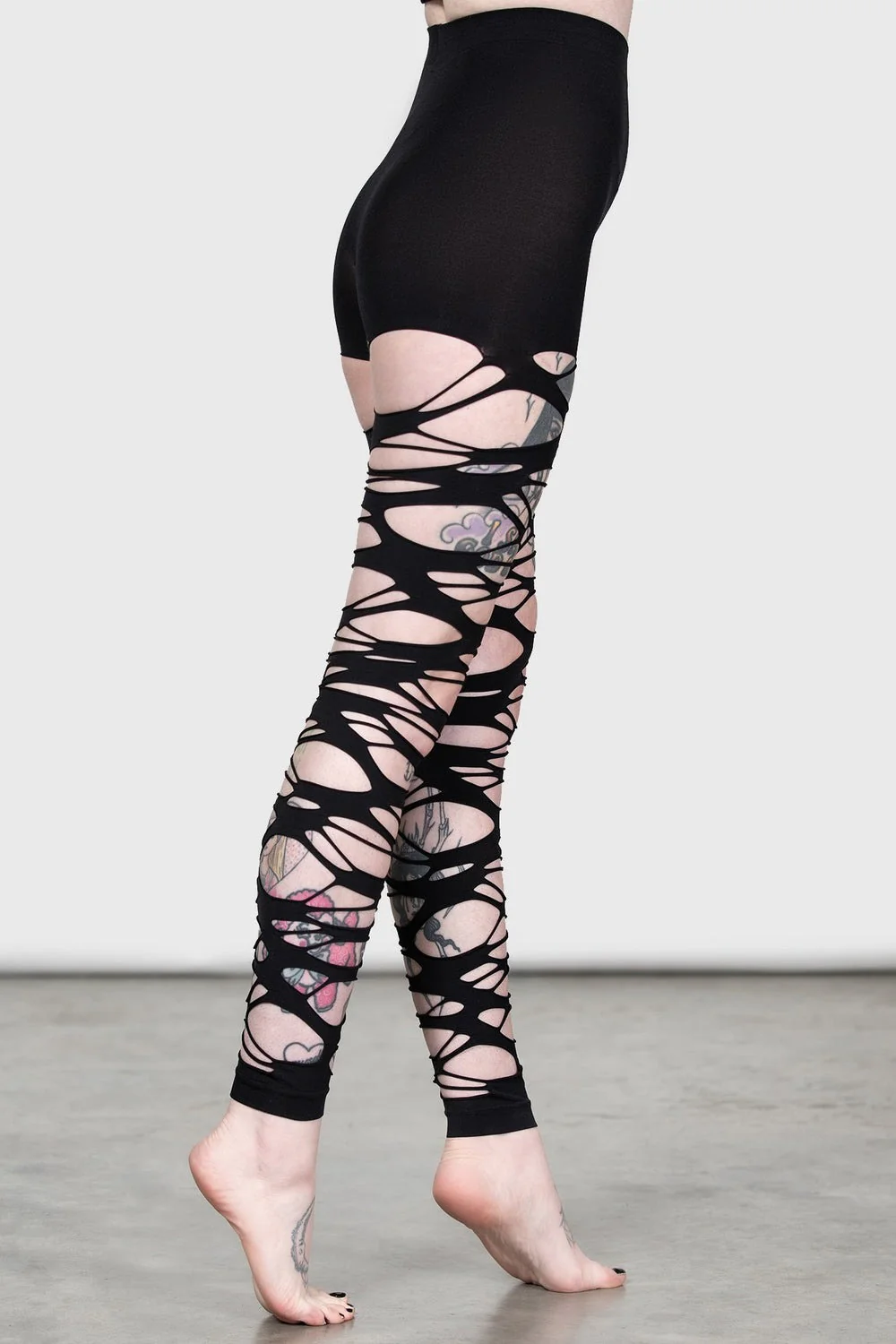 Carved Up Slashed Tights - Image 5
