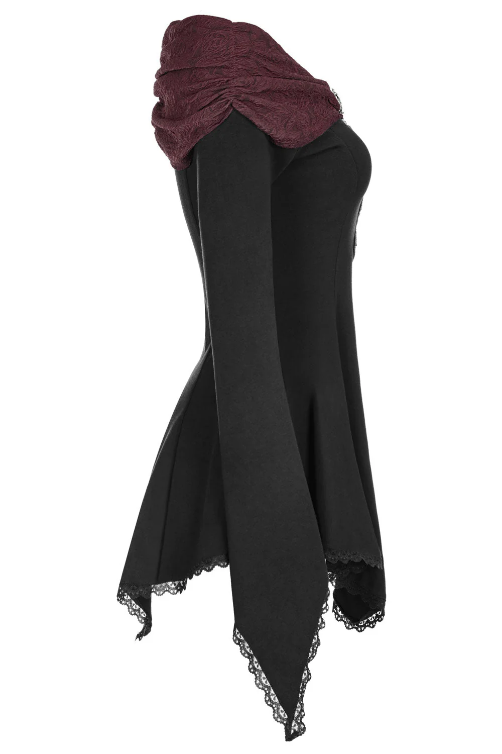 Castle Curse Bardot Top [BLACK/RED] - Image 3