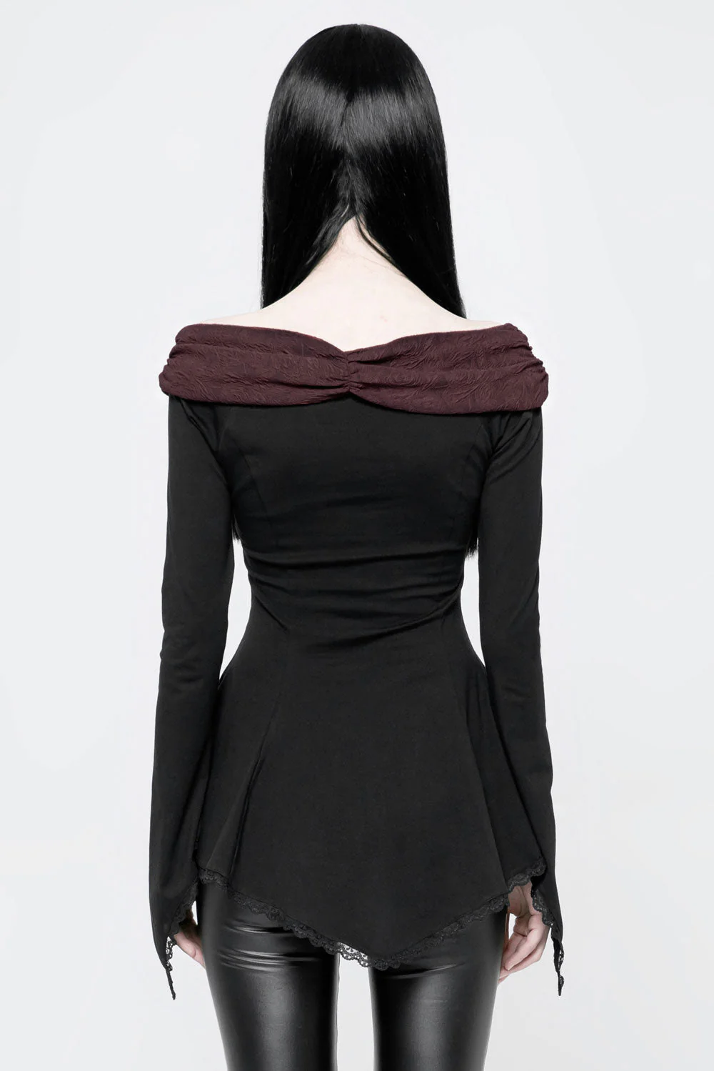 Castle Curse Bardot Top [BLACK/RED] - Image 7