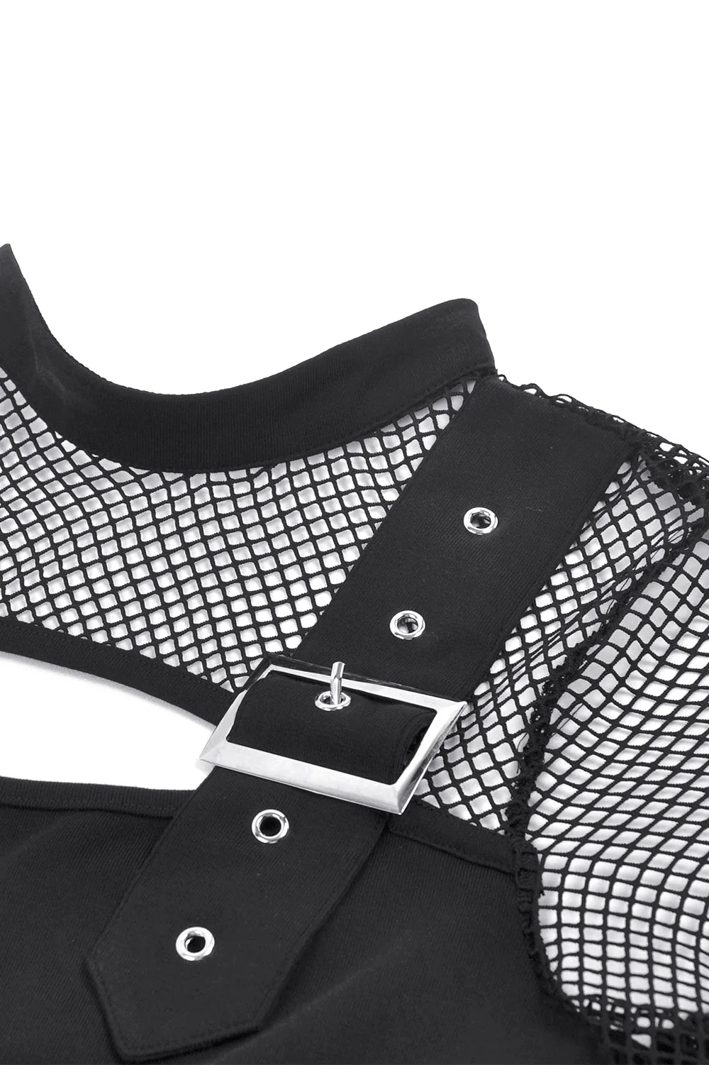 Catacomb Cotton Fishnet Long Sleeve Top - Image 8