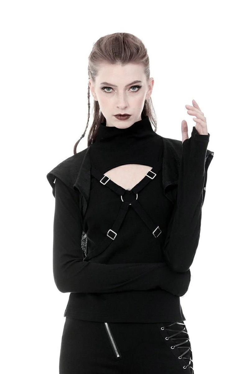 Catacombs Cut-Out Hooded Top
