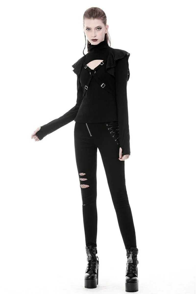 Catacombs Cut-Out Hooded Top - Image 3