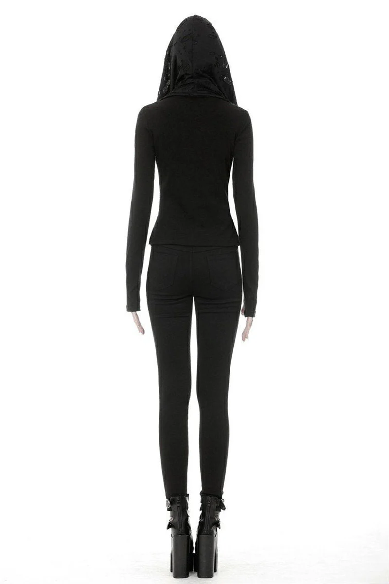 Catacombs Cut-Out Hooded Top - Image 4