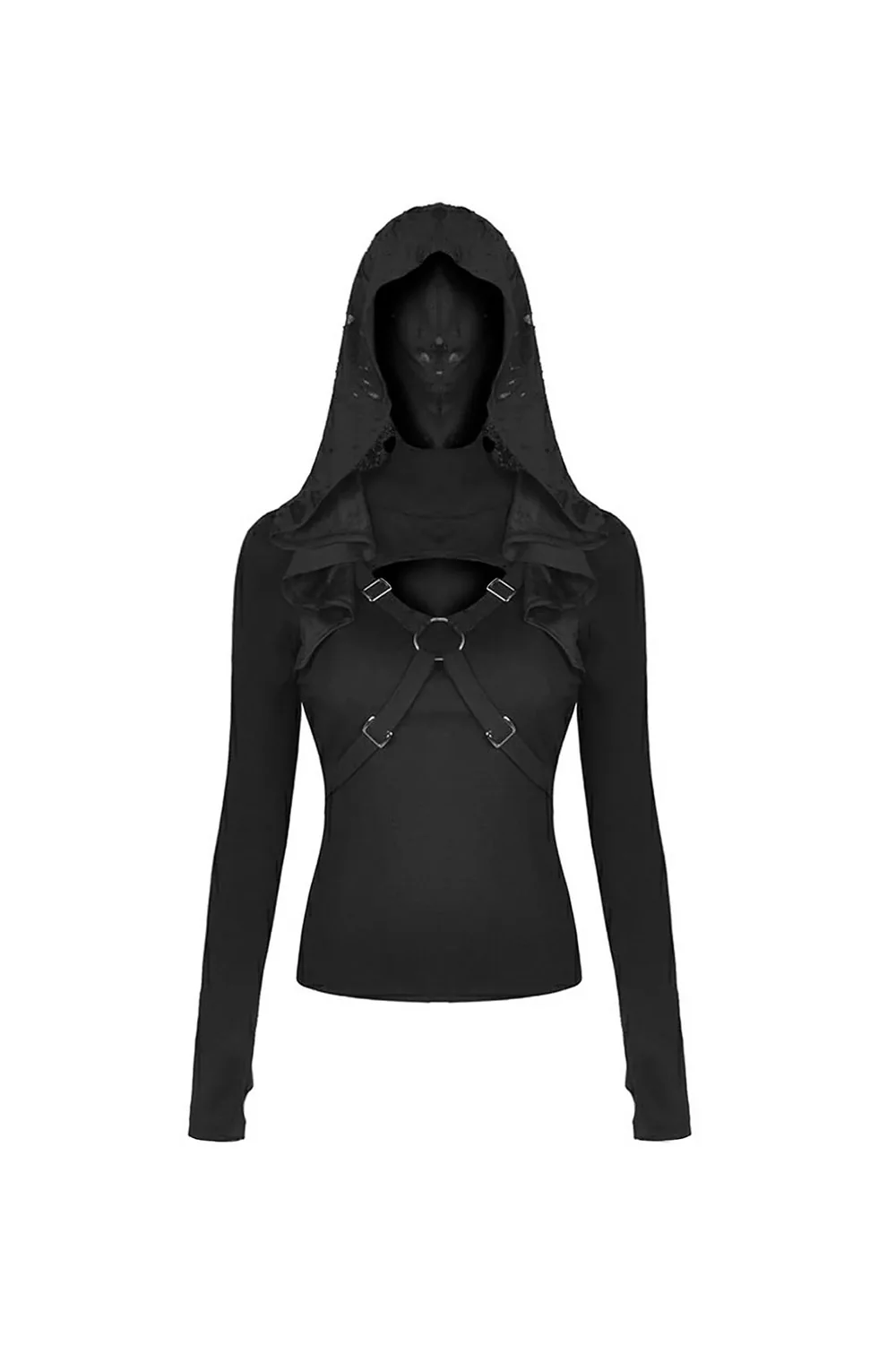 Catacombs Cut-Out Hooded Top - Image 5
