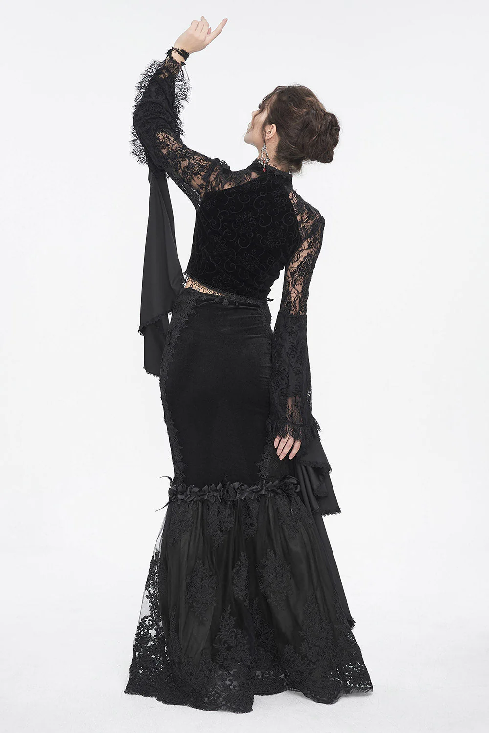 Catacombs of Paris Mermaid Maxi Skirt - Image 7
