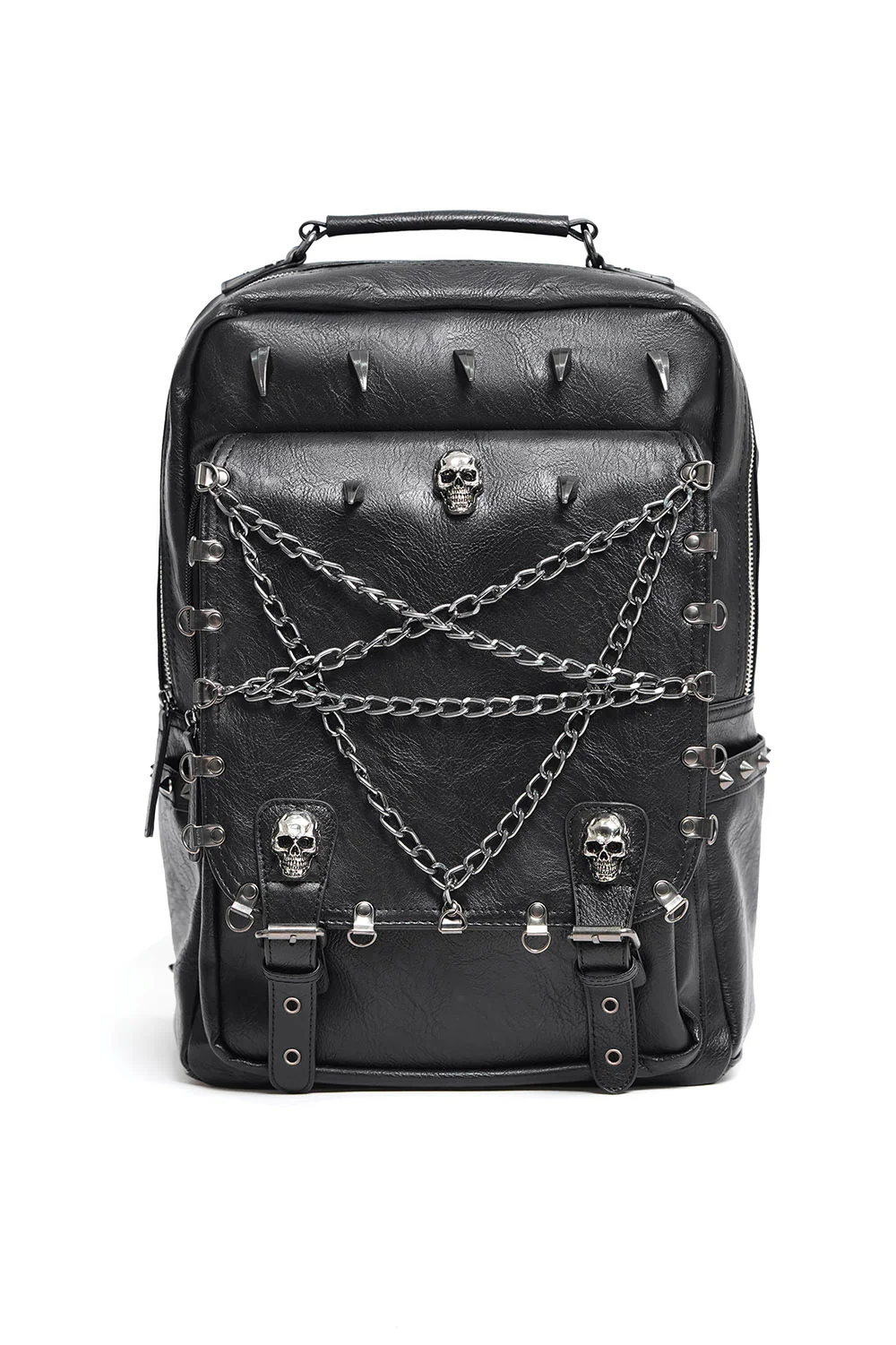 Catacombs Spiked Vegan Leather Backpack - Image 4