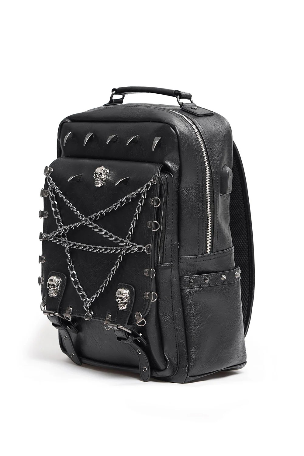 Catacombs Spiked Vegan Leather Backpack - Image 5