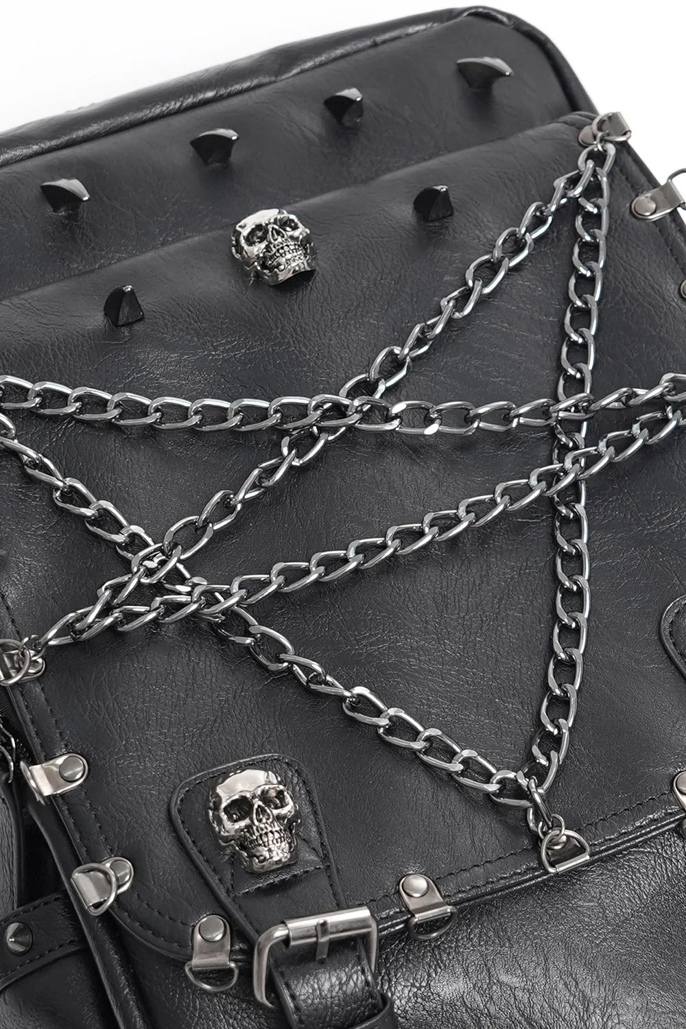 Catacombs Spiked Vegan Leather Backpack - Image 7