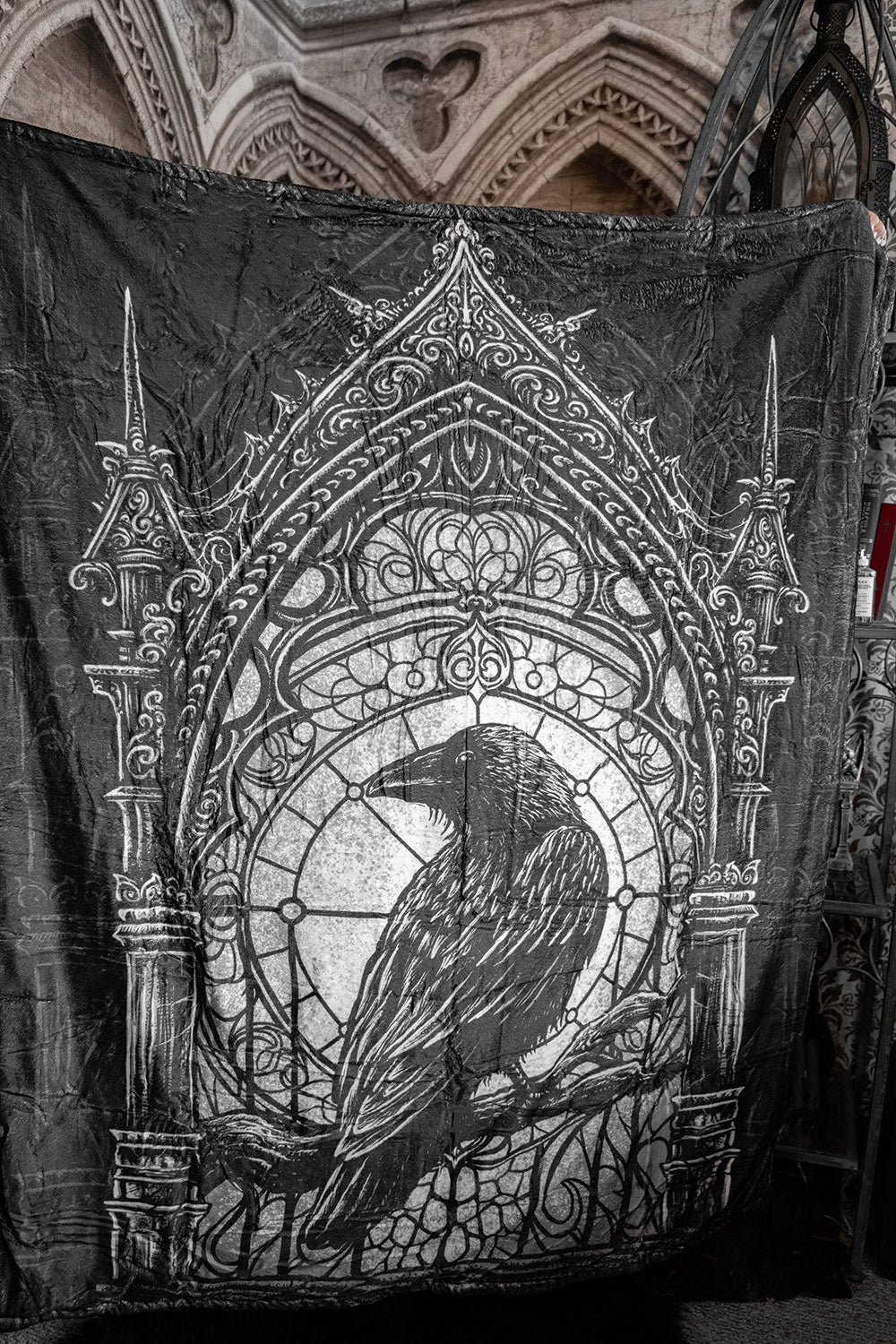 Cathedral Crow Throw Blanket - Image 3