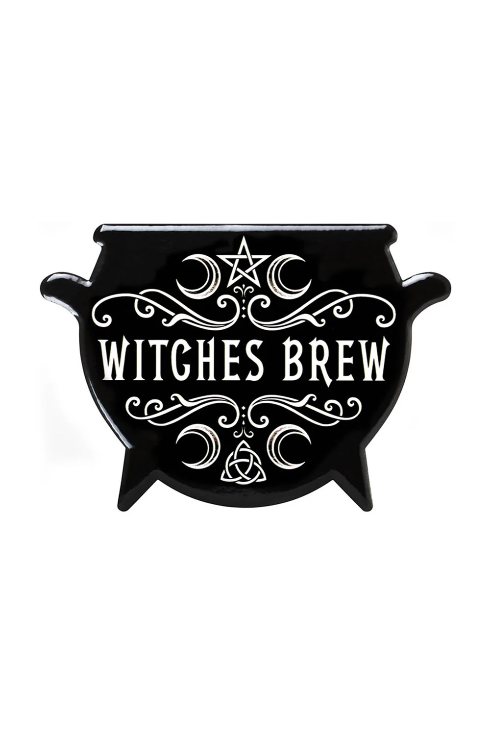 Witches Brew Cauldron Shaped Ceramic Coaster