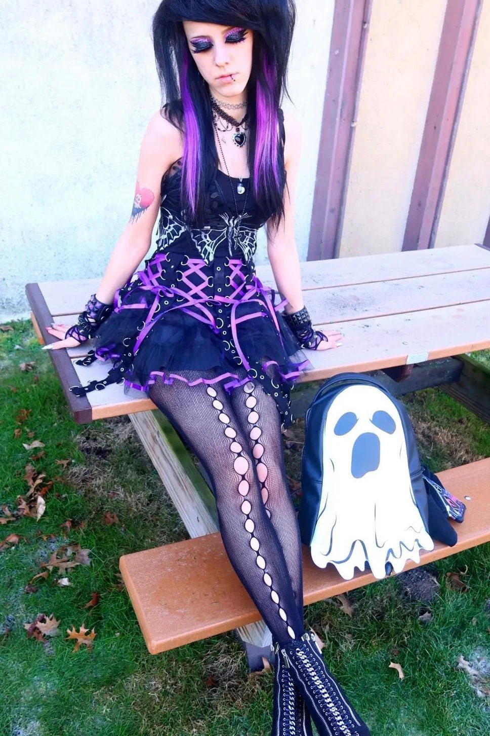 Chai Mini Skirt [BLACK/PURPLE] - Image 3