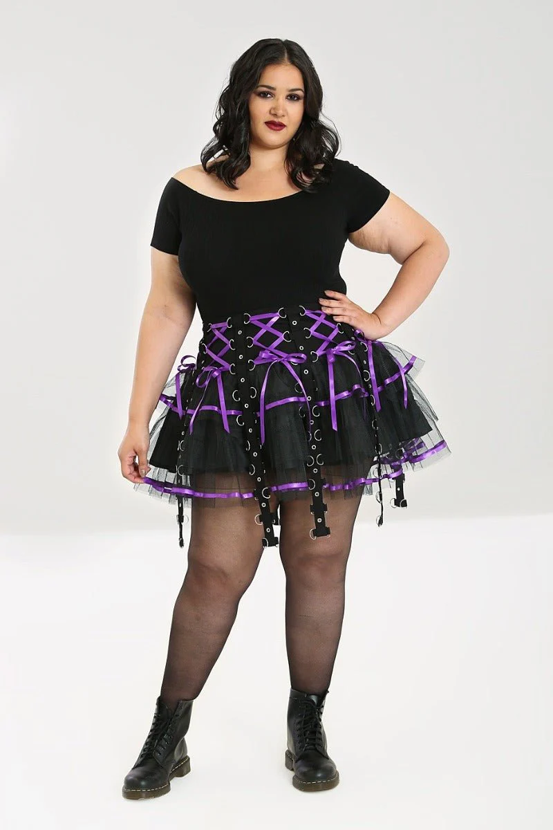 Chai Mini Skirt [BLACK/PURPLE] - Image 7